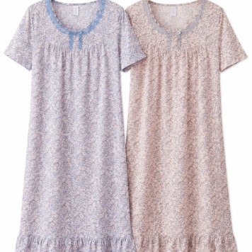 Сорочка жіноча 6084 бамбукова з мереживом 2XL-4XL SAIMEIQI-1