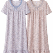 Сорочка жіноча 6084 бамбукова з мереживом 2XL-4XL SAIMEIQI