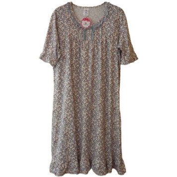 Сорочка жіноча 6084 бамбукова з мереживом 2XL-4XL SAIMEIQI-3