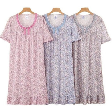 Сорочка жіноча 6084 бамбукова з мереживом 2XL-4XL SAIMEIQI-0